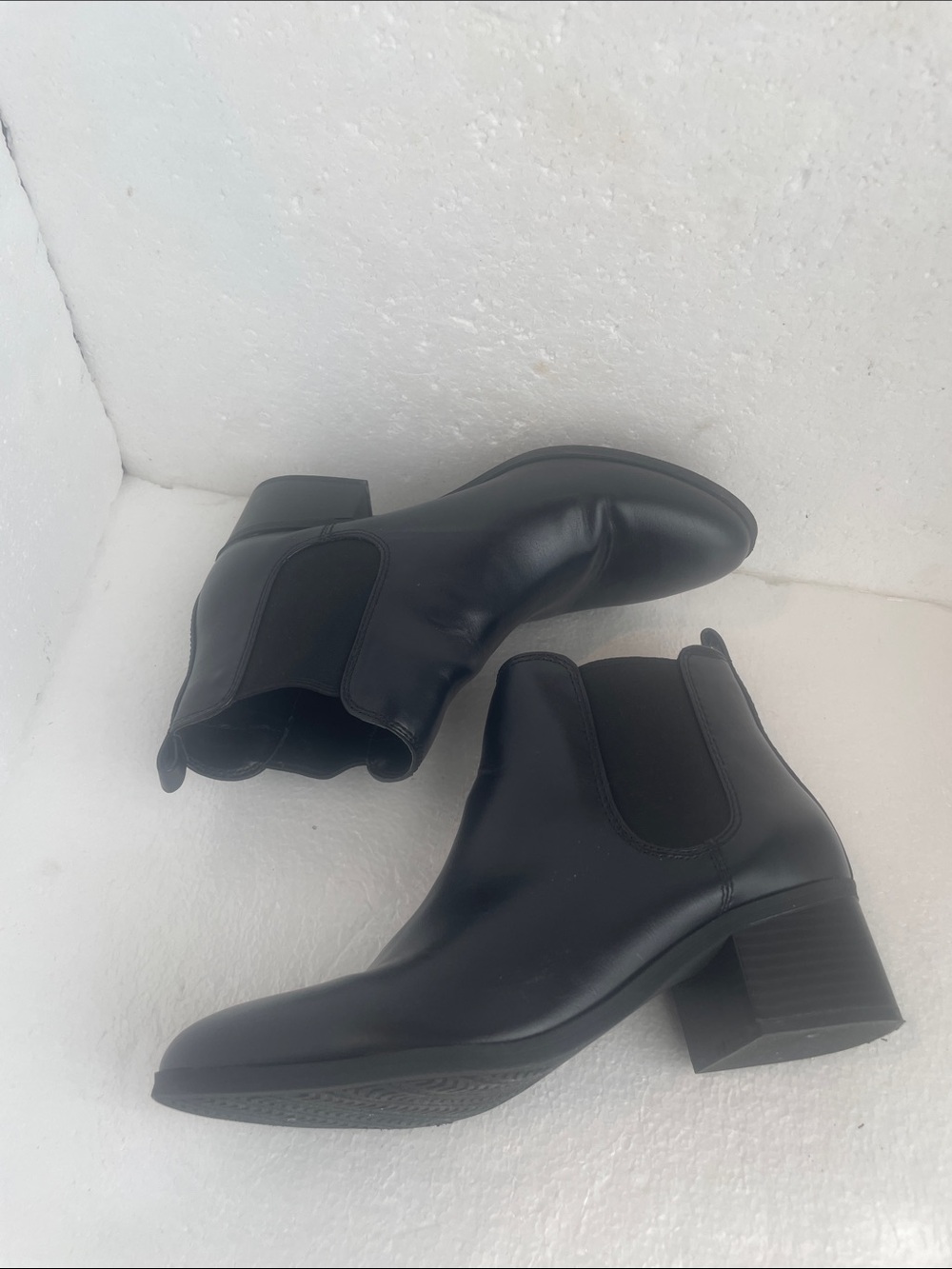 A New Day black booties low heel boots women size 8 1/2